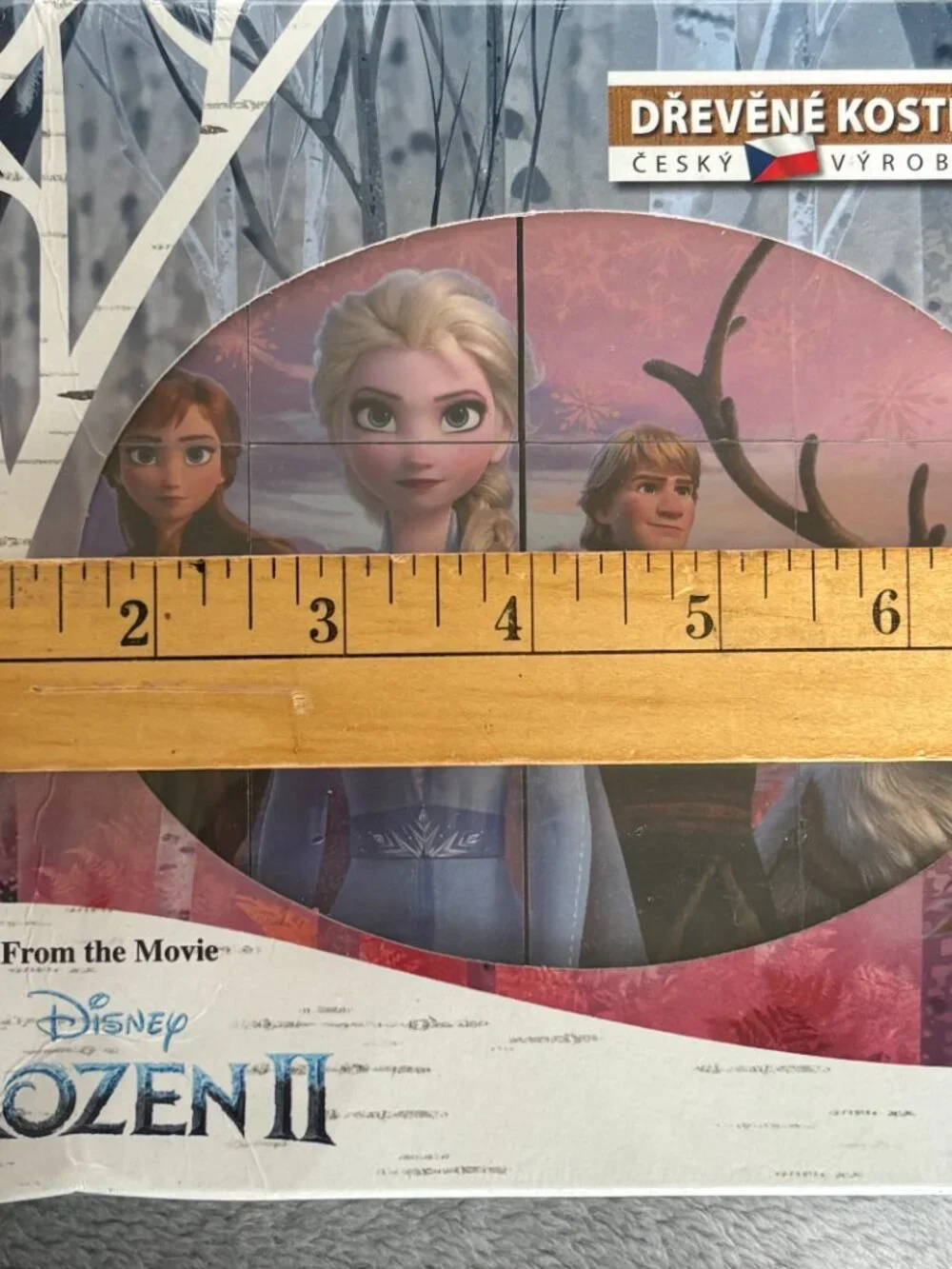 Disney Frozen 2 Wooden Cubes Blocks Puzzle Boxed Set Sealed Kids Made Czech Dino